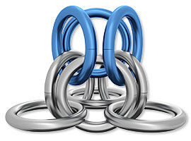 Linked jump rings